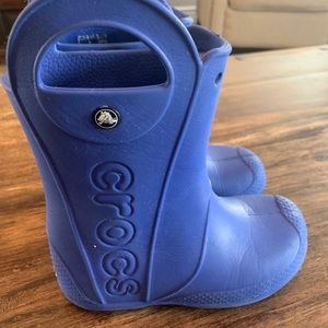 Blue Crocs Rainboots